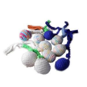 Handmade Cat Toys Door Hangers Multi-Color Crotchet Soft Play Toys